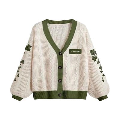 Evermore Cardigan Taylor Version Green Vine Embroidered Butt