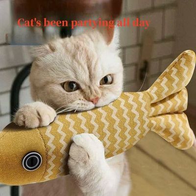 Teeth Grinding Catnip Toys Funny Interactive Plush Cat Toy P