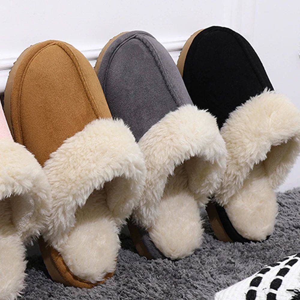 Comwarm Fluffy Winter Slippers For Women Furry Fuzzy Home Sh