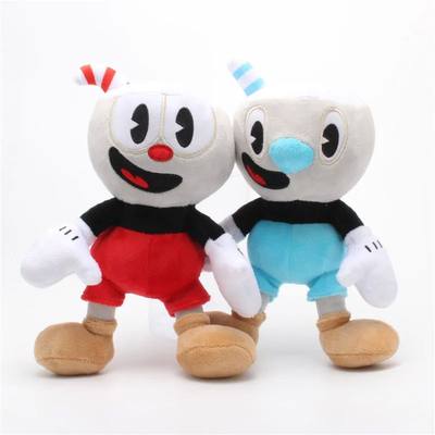 2pcs Cuphead Plush Doll Toys Mugman Game Doll Toys Adventure