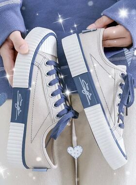 Low-top Canvas Shoes Women's Sneaker Lace up Flat Casual Sho
