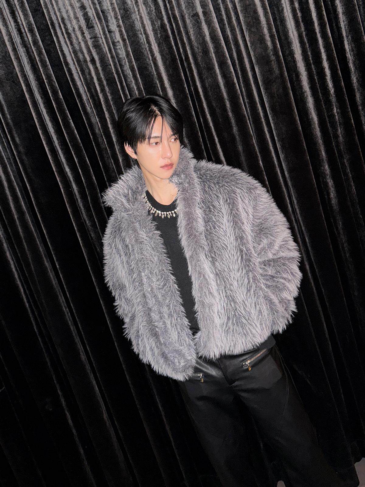 겨울 새 남성 파괴 된 복고풍 두꺼운 따뜻한 느슨한 틈새 디자인 짧은 면 모피 코트 유행