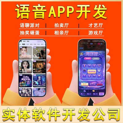 语音房APP定制开发语音砸蛋游戏厅宝箱抽奖社交语聊APP定制开发