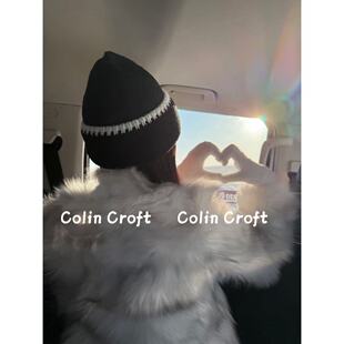 Colin Croft 经典敲好看!小香风冷帽 针织帽子冬季雪地保暖女