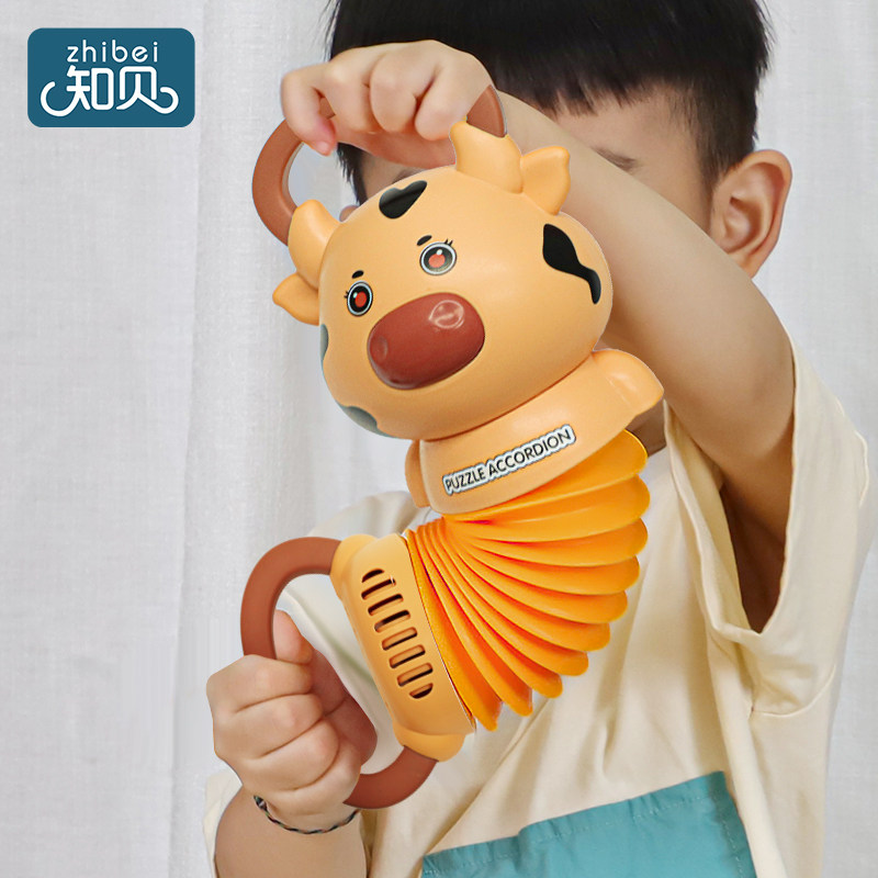 速发音儿婴乐手风琴宝宝玩具幼儿抓握儿琴小狐狸手拉风童益智