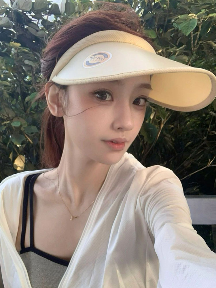 2023新品爆款晚晚同款遮阳帽子女夏季檐防晒帽防紫外线空顶太阳帽