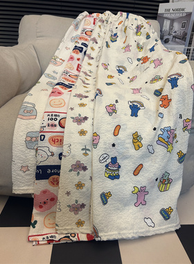 高个子170cm175cm加长版睡裤女夏季薄款可爱居家裤卡通宽松休闲裤