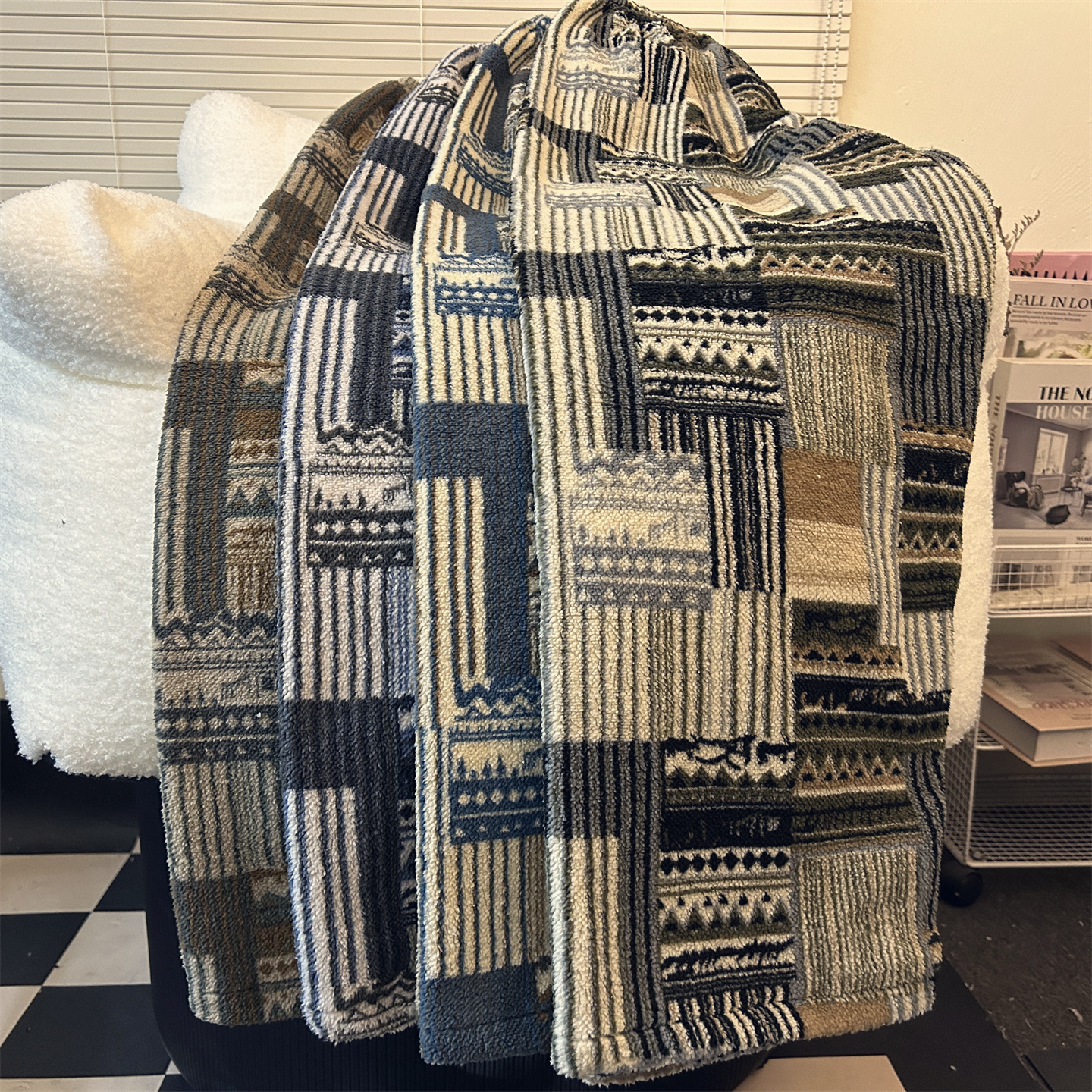 高个子加长版珊瑚绒复古睡裤女