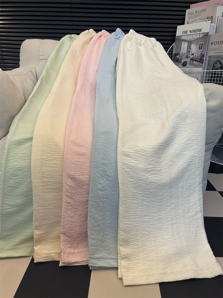 加长版高个子睡裤女夏季云朵棉长裤薄款阔腿家居裤休闲可外穿裤子