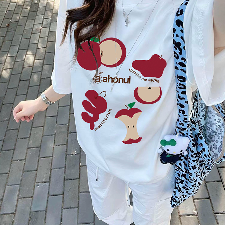 短袖白色t恤女纯棉半袖上衣