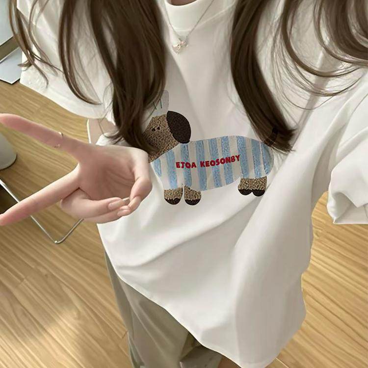 美式高街重磅短袖白色T恤女夏季2025新款宽松小众设计感潮牌上衣,女装/女士精品,T恤,淘宝优惠券,粉丝福利购,淘宝优惠卷