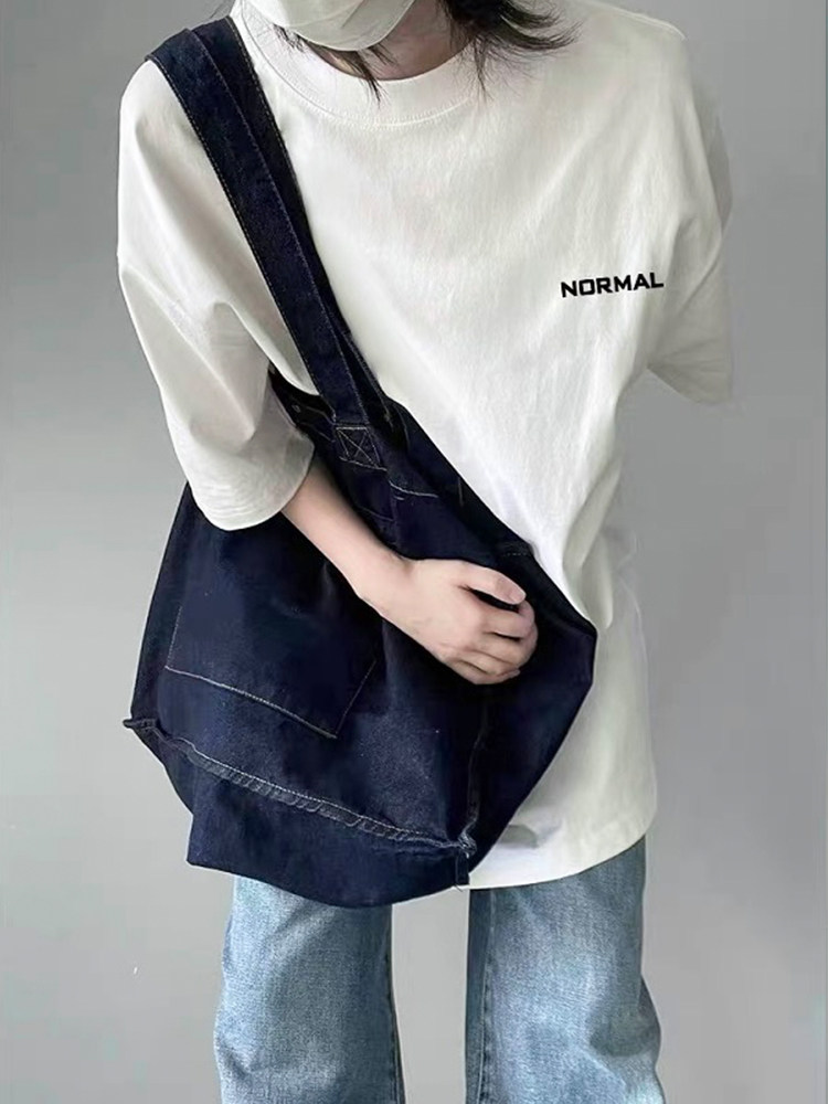 美式复古纯棉白色T恤女半袖2023新款夏季高街短袖上衣设计感小众