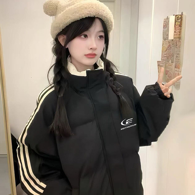 秋冬加厚棉衣情侣装外套女小个子