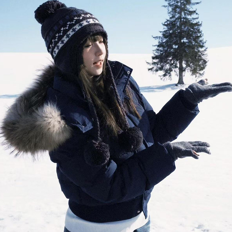 小个子棉服加厚连帽外套女短款