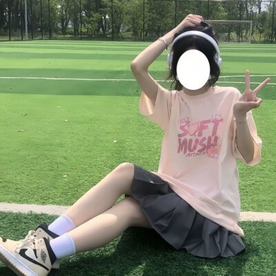 k穿搭粉色短袖t恤女夏季