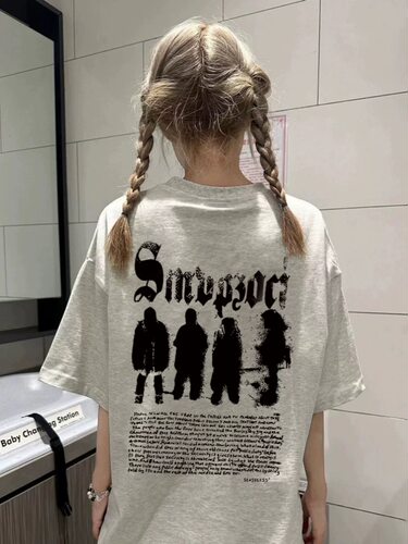 美式hiphop高街潮牌短袖t恤女