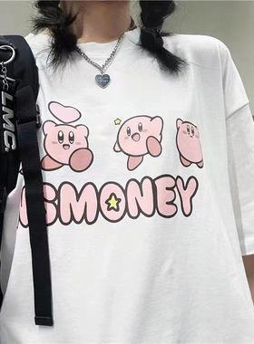 欧美复古潮牌hiphop短袖t恤女宽松韩版ins欧美风chic港味半袖上衣