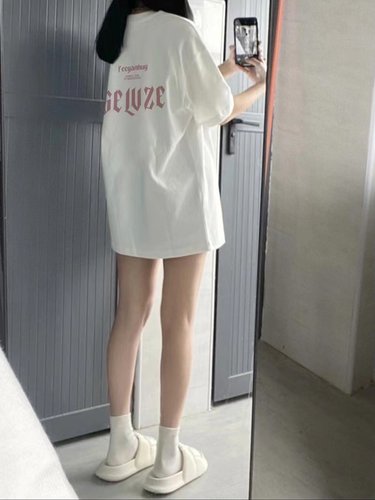 白色纯棉短袖t恤潮牌半袖女夏季