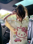 潮牌半袖 T恤女夏季 体恤上衣服 高街重磅宽松正肩纯棉白色短袖 美式