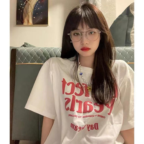 纯棉短袖夏季t恤女chic韩版设计
