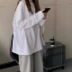 基础款 春秋款 韩版 宽松慵懒风长袖 T恤上衣女潮 内搭显瘦百搭打底衫