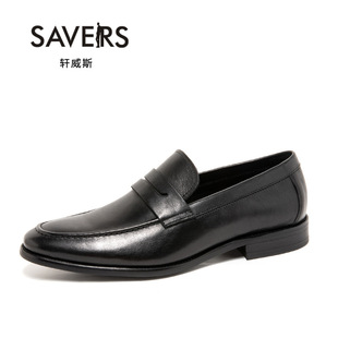 新款 2003真皮豆豆鞋一脚蹬商务休闲男英伦风小皮鞋潮皮革拼接