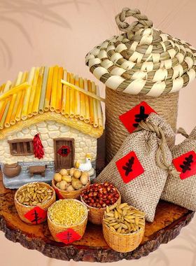 田园丰收五谷丰登木质摆件