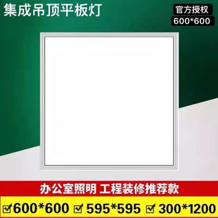 平板灯600x600集成吊顶led嵌入式 办公室面板灯60x60工程灯