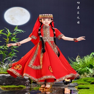 塔吉克族舞蹈服膺之舞演出服帕米尔少女表演服新疆民族独舞艺考服