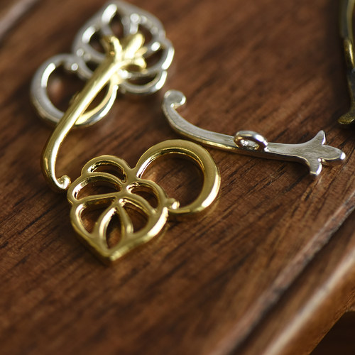 海芋叶OT扣项链扣保色镀金