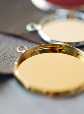 【DSz】高品质镜面抛光铜质底座加厚镶嵌8-25mm多规格diy手工饰品