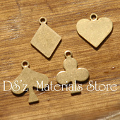 手机美容 配件J7 扑克花色 diy手工首饰饰品 DSz材料店 黄铜