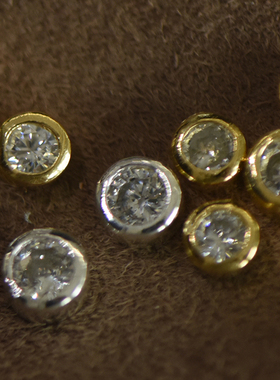 【DSz】镀金镀银包镶锆石粘贴镶嵌钻配件diy美甲点钻珍珠钻孔装饰