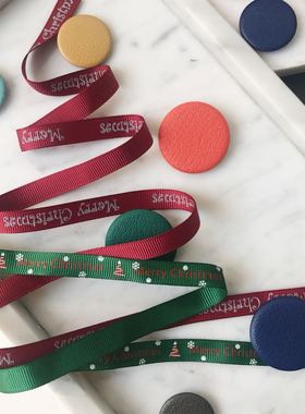 【DSz】圣诞节主题罗纹织带丝带缎带圣诞树红绿色diy手工包装材料