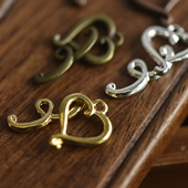 爱心造型OT扣项链扣镀金镀银古铜diy首饰装 DSz 饰性扣头配件