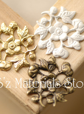 【DSz材料店】古铜色 白色 黄铜花盘花片 diy手工饰品配件 P13