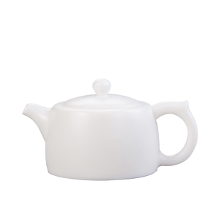 瓷中三昧德化白瓷手工井栏壶羊脂玉陶瓷素烧功夫茶具家用小泡茶壶