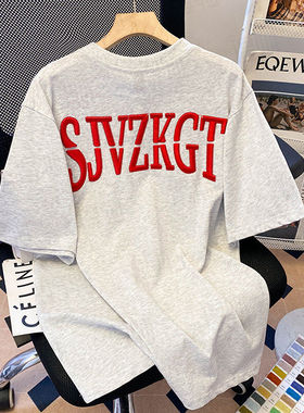 GTLA线上商店GATL韩版时尚博主穿搭260克双纱纯棉美式高街短袖T恤