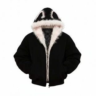 GTLA线上商店穿搭新品羽绒棉衣座山雕猫耳大毛毛领麂皮棉服冬外套