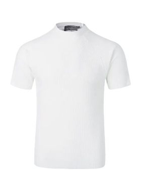 GTLA线上商店GATL韩版博主穿搭新品同款正肩小高领显瘦短袖T恤衫