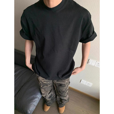 GTLA线上商店GATL韩版博主穿搭速干240克宽松小领口圆领短袖T恤衫