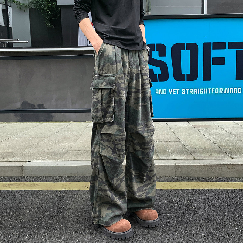 田尼克工作室ttbro叁佰店铺GTLA百搭oaoo潮男休闲裤迷彩工装裤