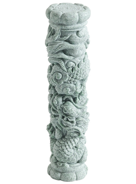 青砂石创意盘龙柱茶家用精致摆件