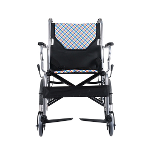 鱼跃轮椅h032c折叠轻便老年手推车老人超轻免充气小轮便携式旅行