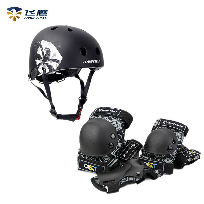 飞鹰Cobet成人儿童护具套装男女防摔护膝护肘护掌六件套护具头盔