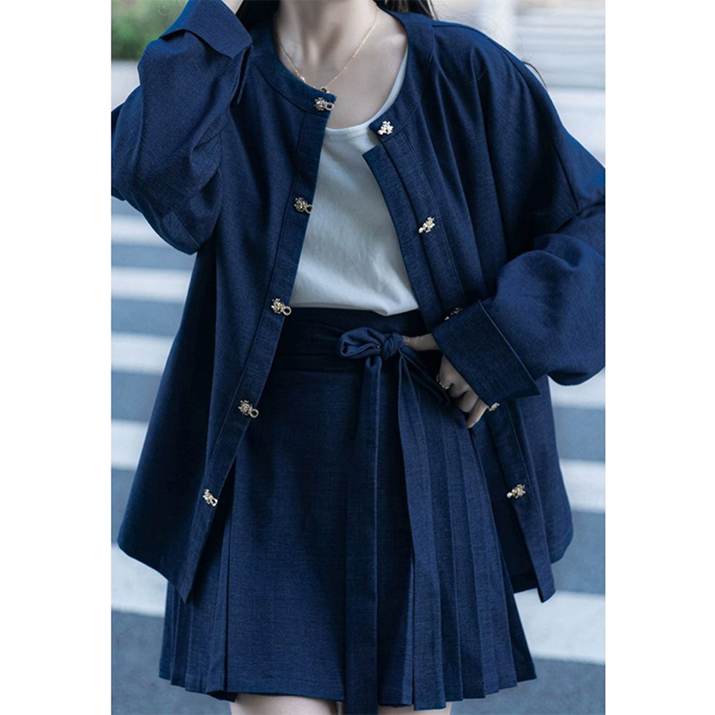 新中式国风衬衫改良马面裙套装女