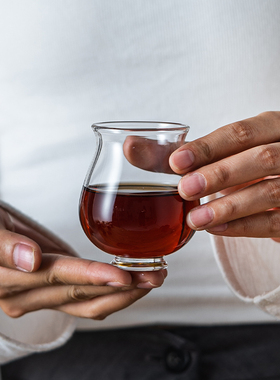 高硼硅玻璃咖啡品鉴杯透明手冲分享杯小口聚香感官闻香杯dirty杯