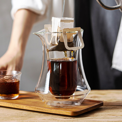 挂耳咖啡杯双层隔热玻璃分享壶日式手冲咖啡闻香品鉴杯套装冷萃壶