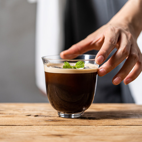 巢牧拿铁玻璃杯ins风澳白杯