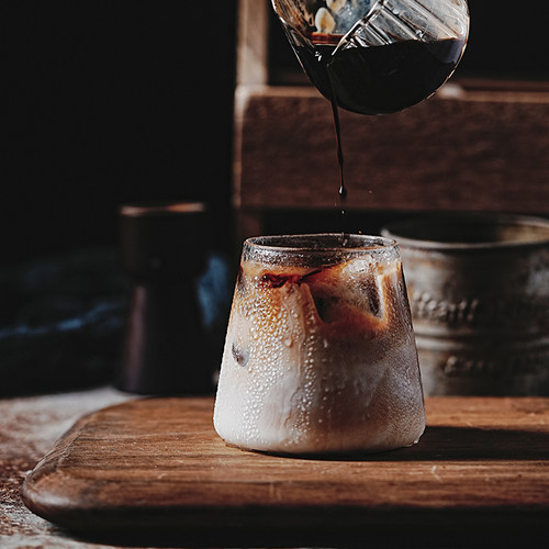 巢牧富士山玻璃高颜值喝水咖啡杯